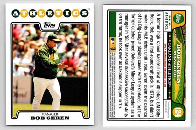 Bob Geren 124 Baseball Card