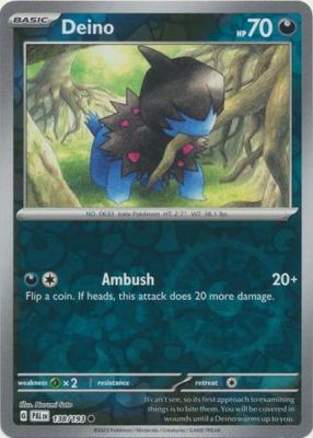 Deino - 138/193 - Common Reverse Holo Scarlet &amp; Violet: Paldea Evolved Reverse Holo Singles (Español)