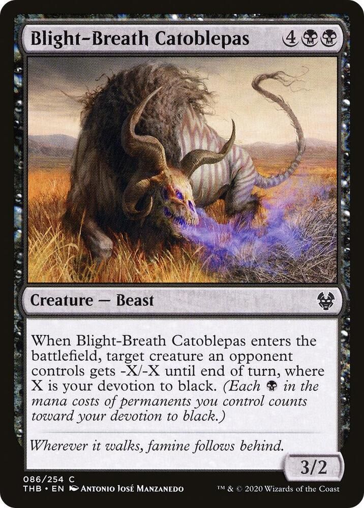 Blight-Breath Catoblepas 086/254- Theros Beyond Death (THB) Theros Beyond Death (espanol)