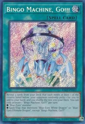 Bingo Machine, Go!!! - RA02-EN062 - Secret Rare 1st Edition Rarity Collection II Singles