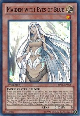 Maiden with Eyes of Blue - SDBE-EN006 - Super Rare 1st Edition Saga of Blue-Eyes White Dragon 1st Edition Singles