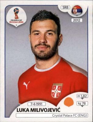Luka Milivojevic  2018 Panini World Cup Stickers Russia #413 Serbia Soccer Sticker