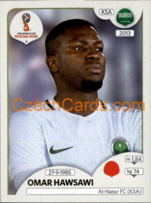Omar Hawsawi 2018 Panini World Cup Russia Black #46 Saudi Arabia