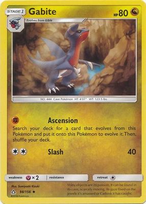 Gabite - 98/156 - Uncommon Sun &amp; Moon: Ultra Prism Singles