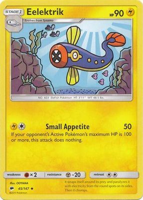 Eelektrik - 45/147 - Uncommon Sun &amp; Moon: Burning Shadows Singles