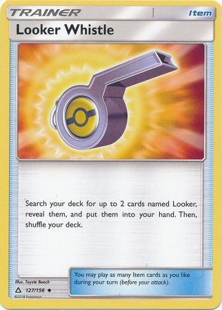 Looker Whistle - 127/156 - Uncommon Sun &amp; Moon: Ultra Prism Singles (Espanol)