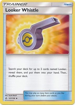 Looker Whistle - 127/156 - Uncommon Sun &amp; Moon: Ultra Prism Singles (Espanol)