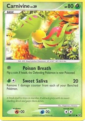 Carnivine - 68/127 - Common Platinum (Base Set) Singles