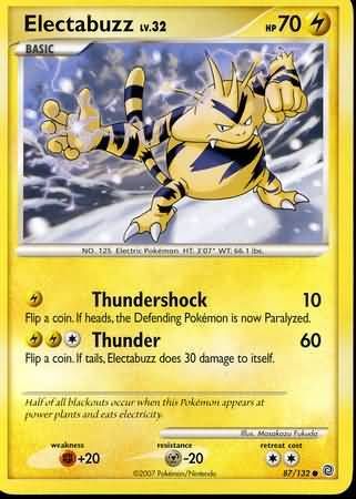 Electabuzz - 87/132 - Common Diamond &amp; Pearl: Secret Wonders Singles