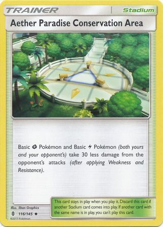 Aether Paradise Conservation Area - 116/145 - Uncommon Sun &amp; Moon: Guardians Rising Singles