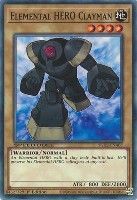 Elemental HERO Clayman - SGX2-ENA03 - Common 1st Edition Speed Duel GX: Midterm Paradox Box Singles