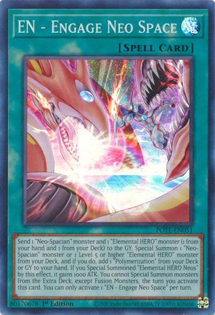 EN - Engage Neo Space - POTE-EN051 - Super Rare 1st Edition Power of the Elements 1st Edition Singles
