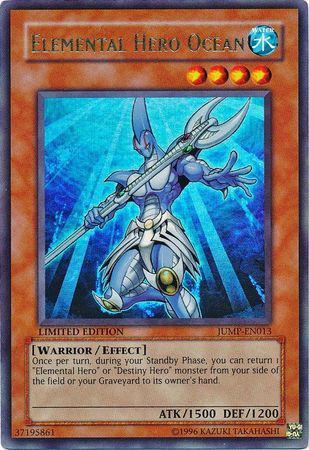 Elemental Hero Ocean - JUMP-EN013 - Ultra Rare Yu-Gi-Oh! Promo Cards