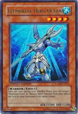Elemental Hero Ocean - JUMP-EN013 - Ultra Rare Yu-Gi-Oh! Promo Cards
