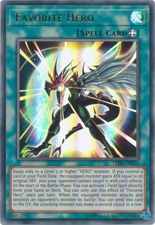 Favorite Hero - LED6-EN015 - Ultra Rare Unlimited Legendary Duelists: Magical Hero Unlimited Singles