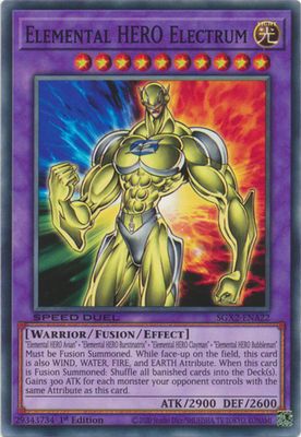 Elemental HERO Electrum - SGX2-ENA22 - Common 1st Edition Speed Duel GX: Midterm Paradox Box Singles