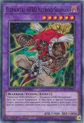 Elemental HERO Necroid Shaman - SGX2-ENE11 - Common 1st Edition Speed Duel GX: Midterm Paradox Box Singles