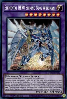 Elemental HERO Shining Neos Wingman - MP24-EN062 - Prismatic Secret Rare 1st Edition Mega Tin 2024 Dueling Mirrors Singles