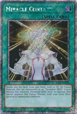 Miracle Contact - RA03-EN253 - Platinum Secret Rare 1st Edition Quarter Century Bonanza 1st Edition Singles