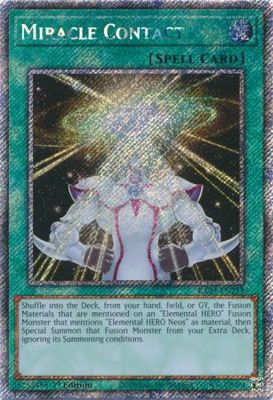 Miracle Contact - RA03-EN253 - Platinum Secret Rare 1st Edition Quarter Century Bonanza 1st Edition Singles