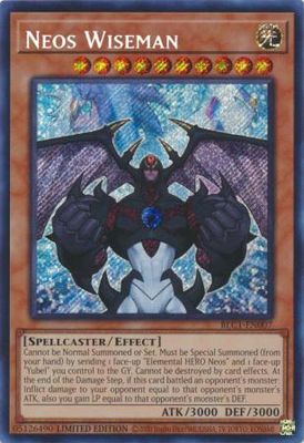 Neos Wiseman - BLC1-EN007 - Secret Rare 1st Edition Battles of Legend: Chapter 1 1st Edition Singles