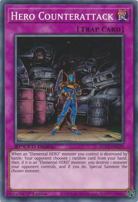 Hero Counterattack - SGX2-ENA20 - Common 1st Edition Speed Duel GX: Midterm Paradox Box Singles