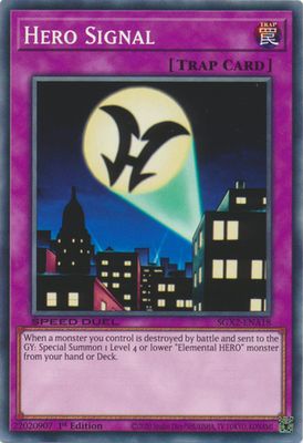 Hero Signal - SGX2-ENA18 - Common 1st Edition Speed Duel GX: Midterm Paradox Box Singles