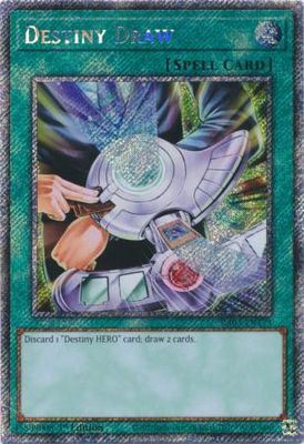 Destiny Draw - RA03-EN173 - Platinum Secret Rare 1st Edition Quarter Century Bonanza 1st Edition Singles