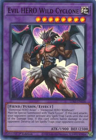 Evil HERO Wild Cyclone (Red) - LDS3-EN030 - Ultra Rare 1st Edition Legendary Duelists: Season 3 [LDS3] 1st Edition Singles