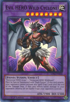 Evil HERO Wild Cyclone (Red) - LDS3-EN030 - Ultra Rare 1st Edition Legendary Duelists: Season 3 [LDS3] 1st Edition Singles