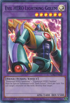 Evil HERO Lightning Golem (Blue) - LDS3-EN028 - Ultra Rare 1st Edition Legendary Duelists: Season 3 [LDS3] 1st Edition Singles