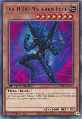 Evil HERO Malicious Edge - SGX3-ENA01 - Common 1st Edition Speed Duel GX: Duelists of Shadows Singles