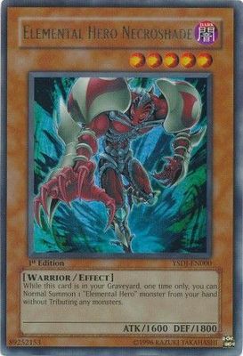 Elemental Hero Necroshade - YSDJ-EN000 - Ultra Rare 1st Edition Starter Deck: Jaden Yuki [YSDJ] 1st Edition Singles