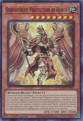 Qebehsenuef, Protection of Horus - AGOV-EN014 - Super Rare 1st Edition Age of Overlord 1st Edition Singles *Espanol*
