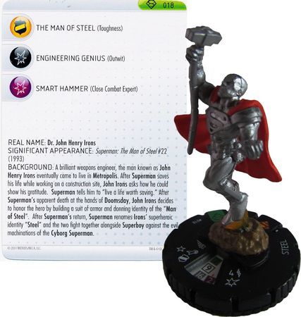 Steel #018 Superman DC Heroclix Superman Booster Set Singles Sin Tarjeta