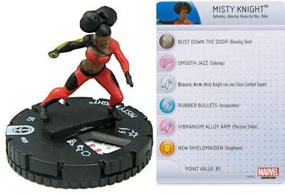 Misty Knight #009 Deadpool Booster Set Marvel Heroclix Deadpool Booster Set Sin Tarjeta