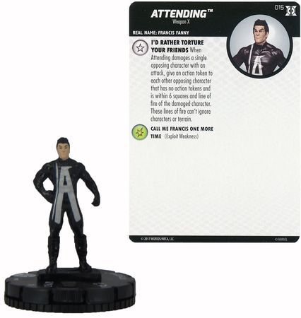 Attending #015 Deadpool and X-Force Booster Set Marvel Heroclix Deadpool and X-Force Singles Sin Tarjeta