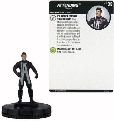 Attending #015 Deadpool and X-Force Booster Set Marvel Heroclix Deadpool and X-Force Singles Sin Tarjeta