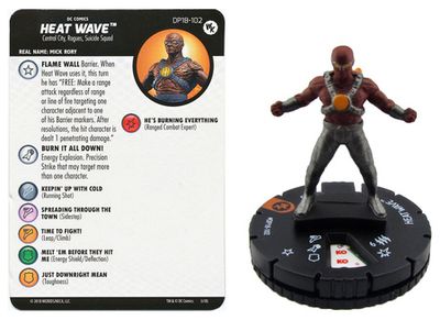 Heat Wave #DP18-102 2018 Convention Exclusive DC Heroclix Heroclix 2018 Convention Exclusives Sin Tarjeta