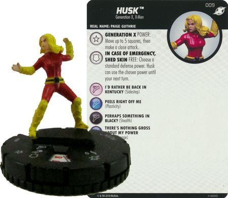 Husk #009 X-men Xavier&#39;s School Marvel Heroclix Marvel: X-Men Xavier&#39;s School Singles Sin Tarjeta