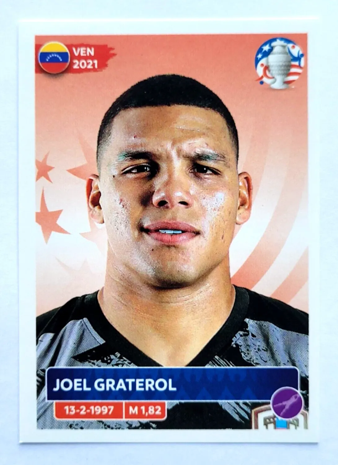 JOEL GRATEROL  Pegatina Panini COPA AMÉRICA EE. UU. 2024 #128 VEN4 Venezuela-