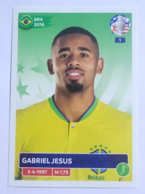 GABRIEL JESÚS  Pegatina Panini COPA AMÉRICA EE. UU. 2024  BRA20 Brasil