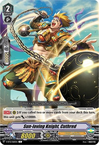 Sun-loving Knight, Cuthred - V-BT12: Divine Lightning Radiance (V-BT12)
