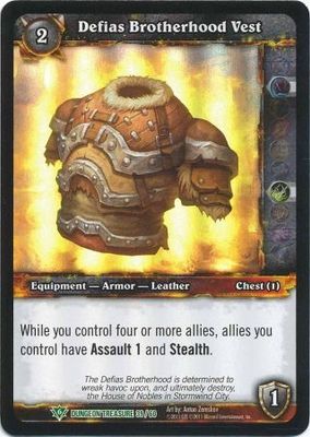 Defias Brotherhood Vest - Dungeon Treasure 39/60 - Uncommon WoW: Dungeon Deck Treasure Pack Singles foil