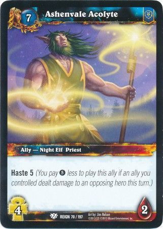 Ashenvale Acolyte - 70/197 - Common WOW: Reign of Fire