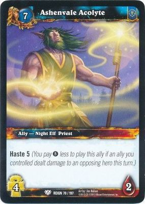 Ashenvale Acolyte - 70/197 - Common WOW: Reign of Fire
