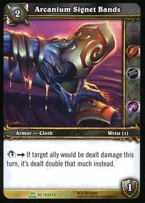 Arcanium Signet Bands - 217/264 - Uncommon WoW: Servants of the Betrayer