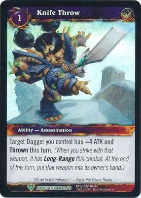 Knife Throw - Aspects Treasure 22/75 - Uncommon WoW: Battle of the Aspects Treasure Pack Singles foil
