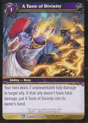 A Taste of Divinity - 50/208 - Rare WoW: Fields of Honor foil