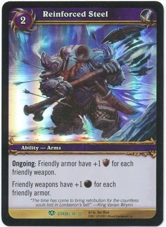 Reinforced Steel - Citadel 10/30 - Uncommon WoW: Assault on the Icecrown Citadel Raid Deck foil